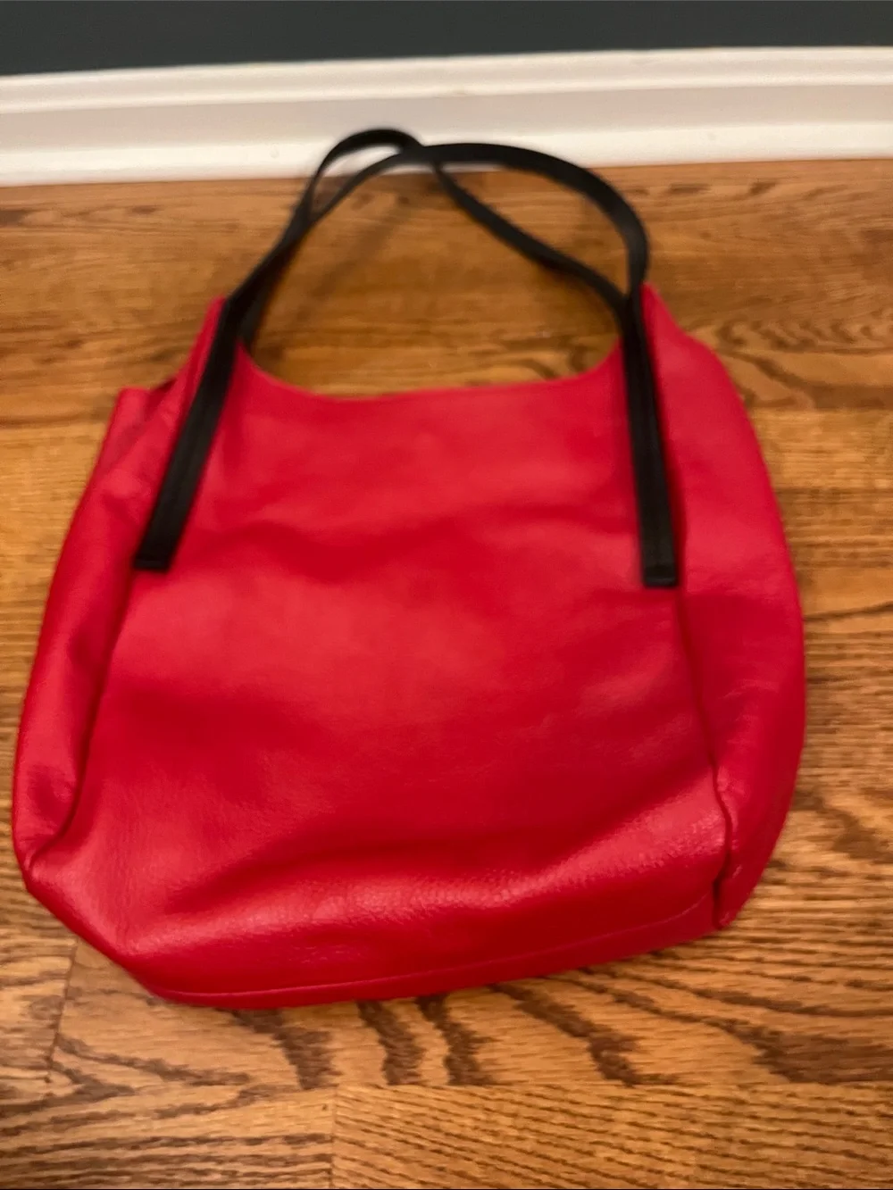 Valentina Women's Red Italian Leather Hobo Shoulder Bag Made in Italy